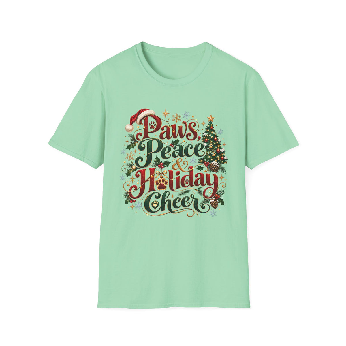 Paws Peace & Holiday Cheer T-Shirt