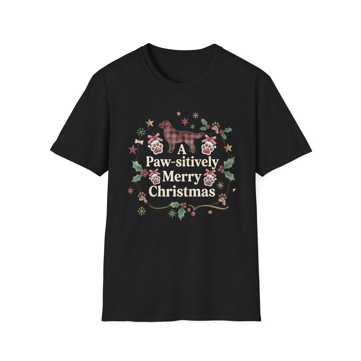 A Pawsitively Merry Christmas T-Shirt