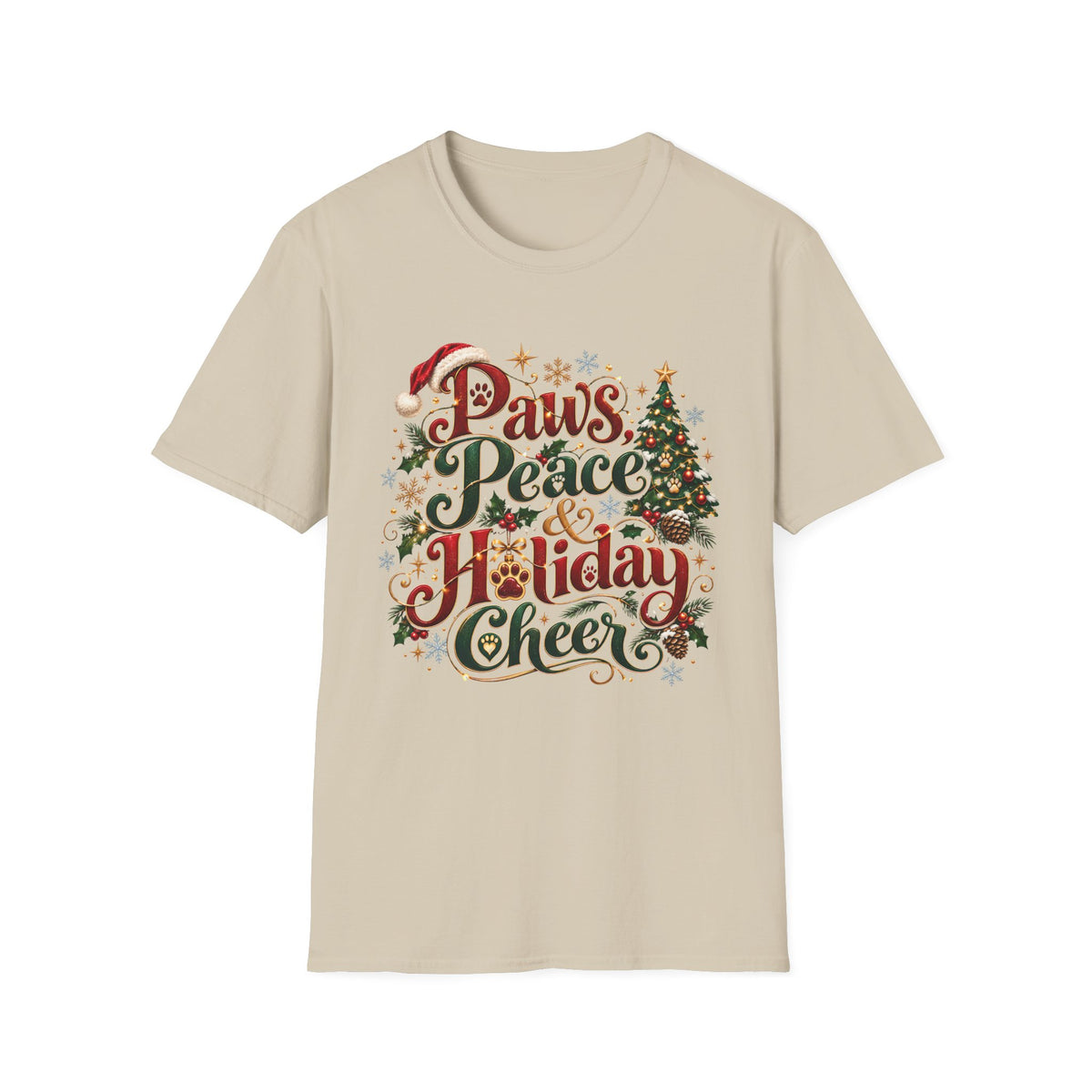 Paws Peace & Holiday Cheer T-Shirt