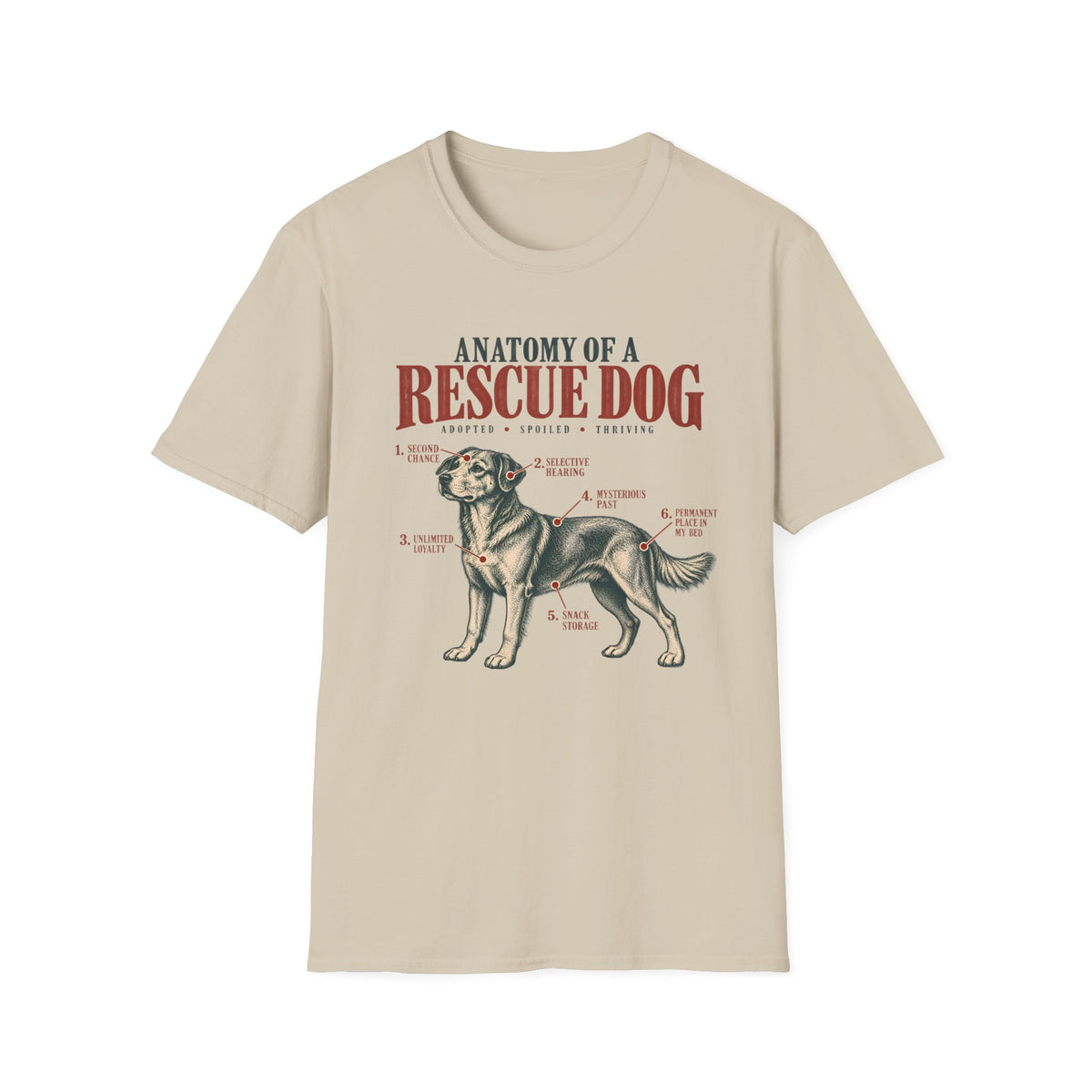 Anatomy Of A Rescue Dog T-Shirt