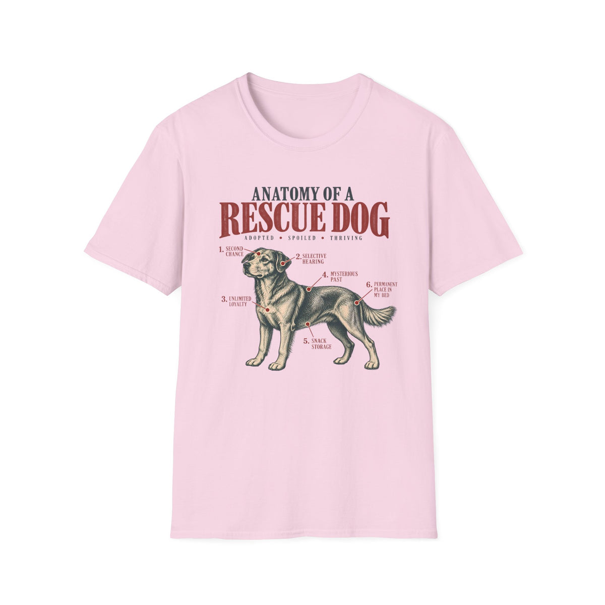 Anatomy Of A Rescue Dog T-Shirt