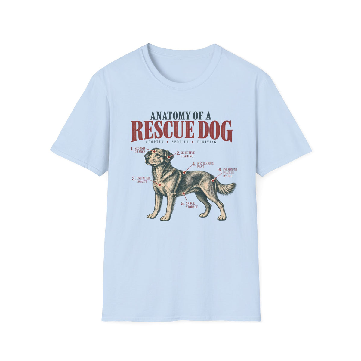 Anatomy Of A Rescue Dog T-Shirt