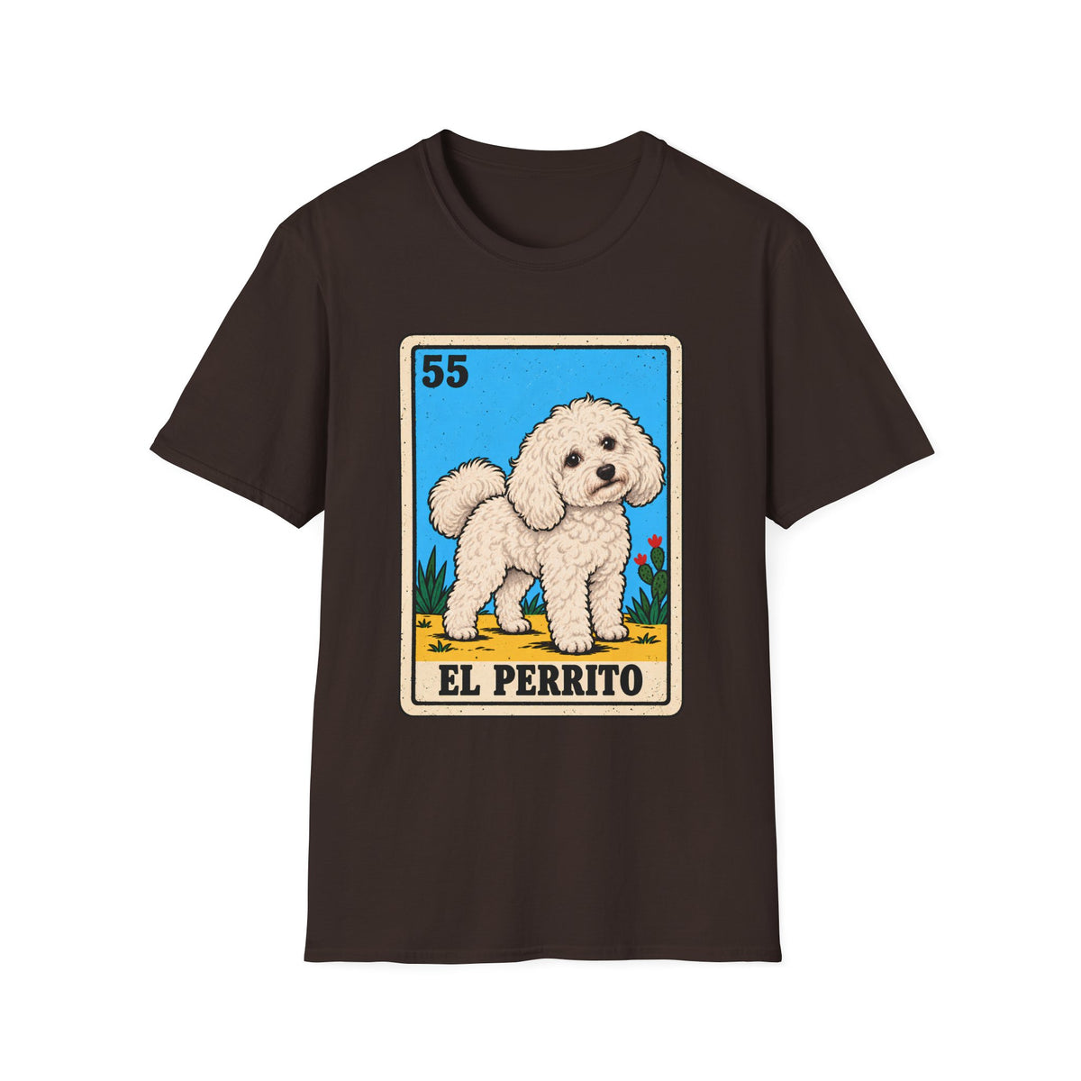 El Perrito Poodle Mexican Lotería T-Shirt