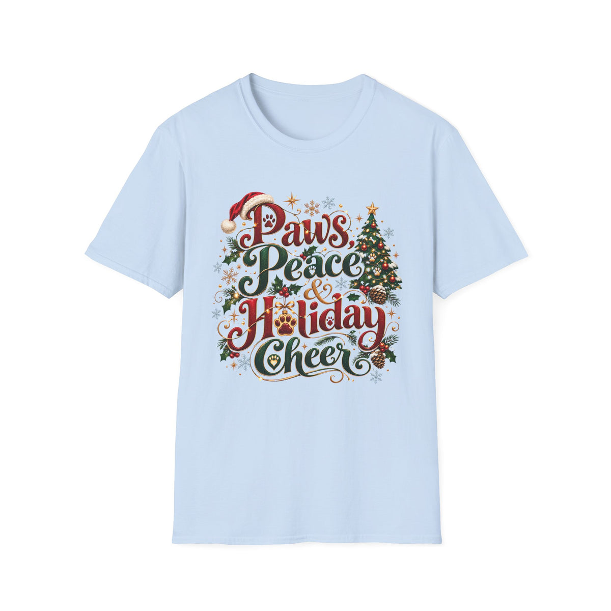 Paws Peace & Holiday Cheer T-Shirt