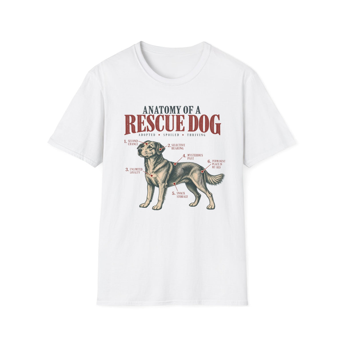 Anatomy Of A Rescue Dog T-Shirt