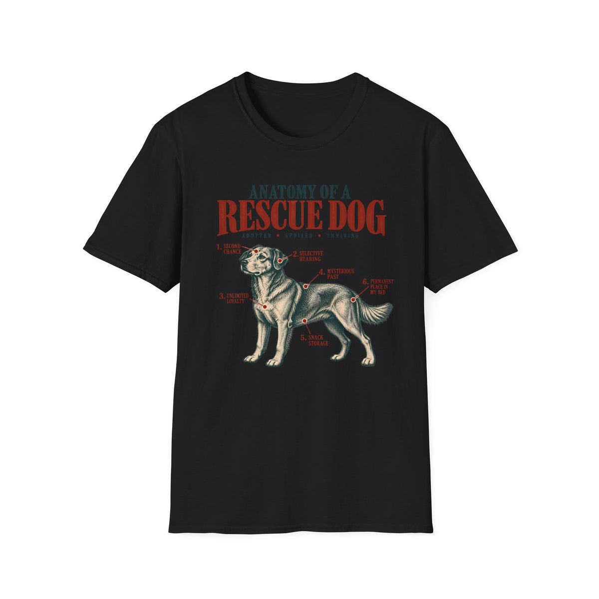 Anatomy Of A Rescue Dog T-Shirt