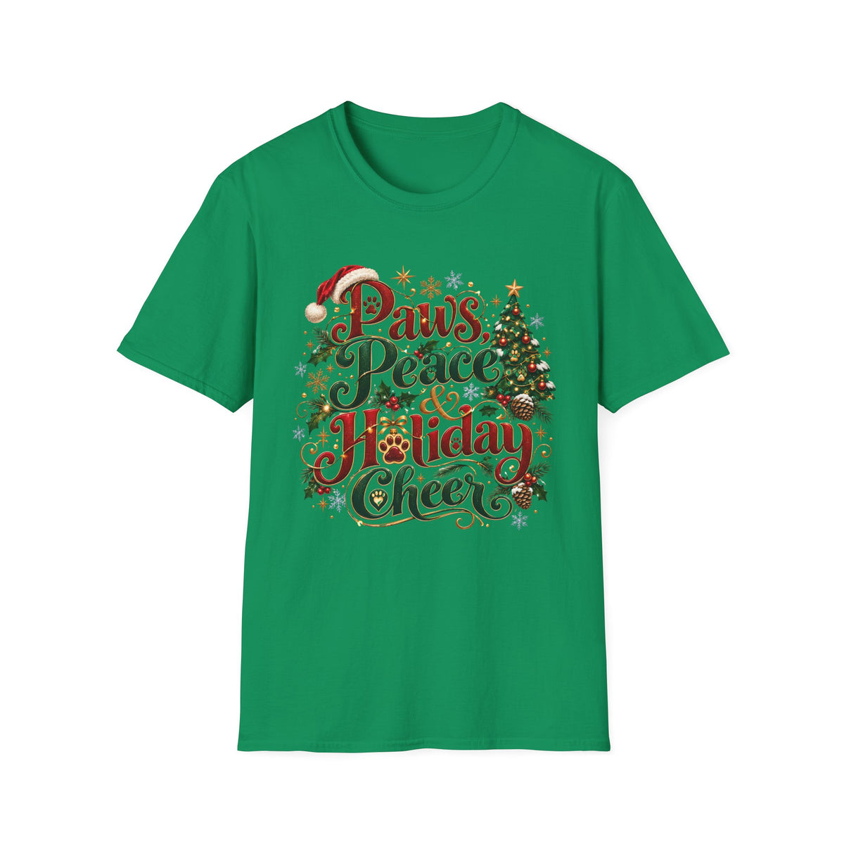Paws Peace & Holiday Cheer T-Shirt