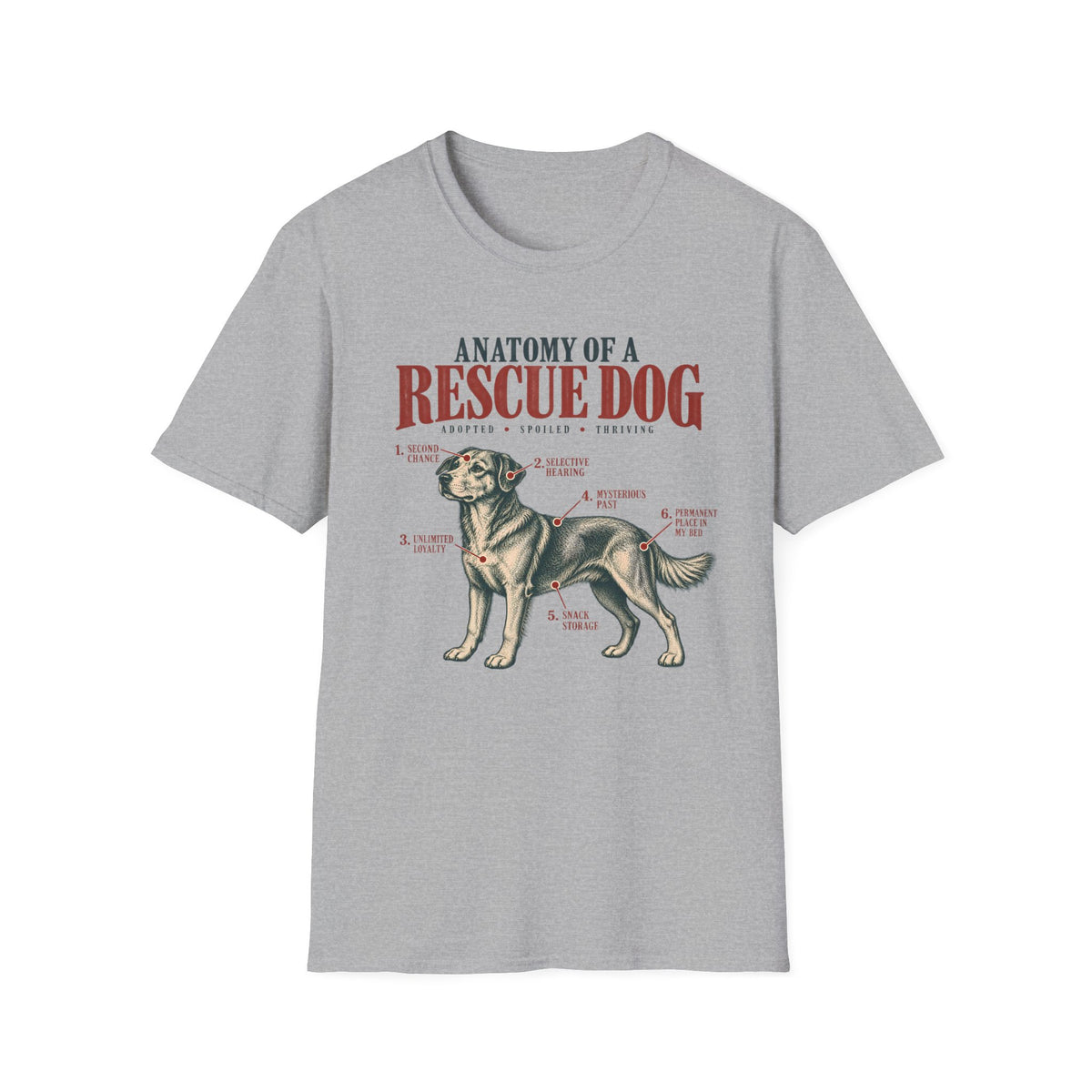Anatomy Of A Rescue Dog T-Shirt
