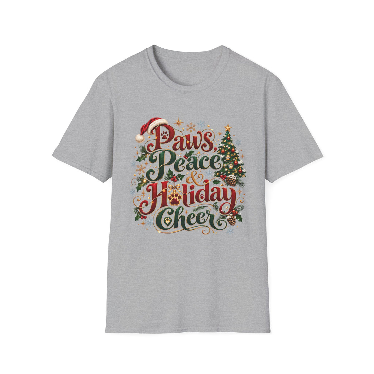 Paws Peace & Holiday Cheer T-Shirt