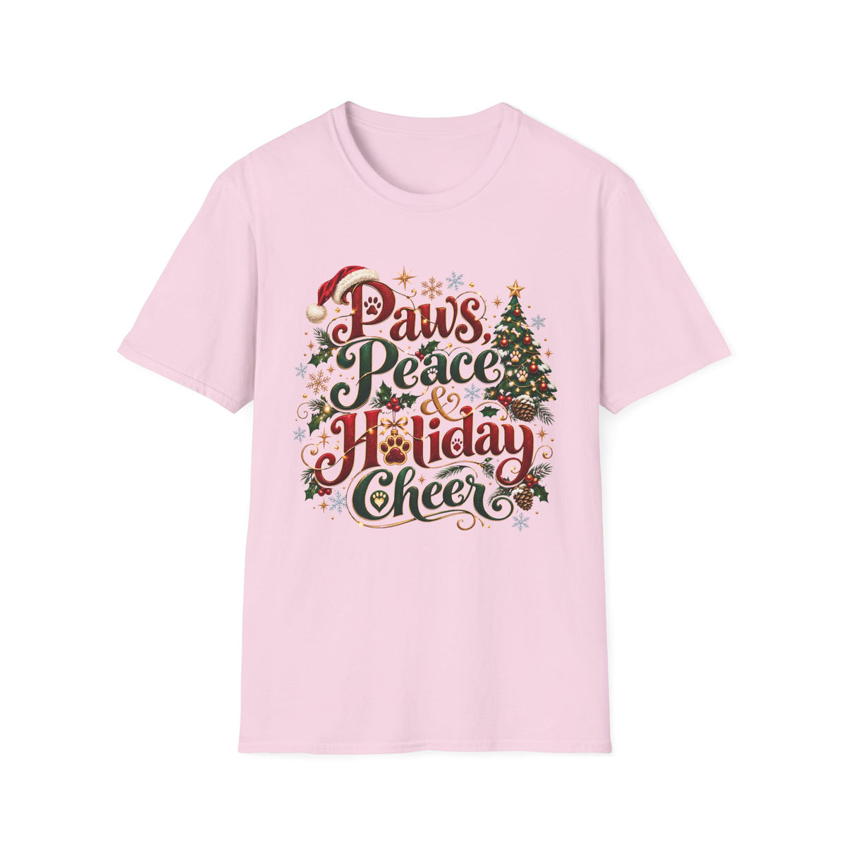 Paws Peace & Holiday Cheer T-Shirt