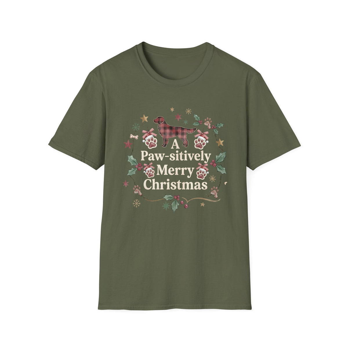 A Pawsitively Merry Christmas T-Shirt