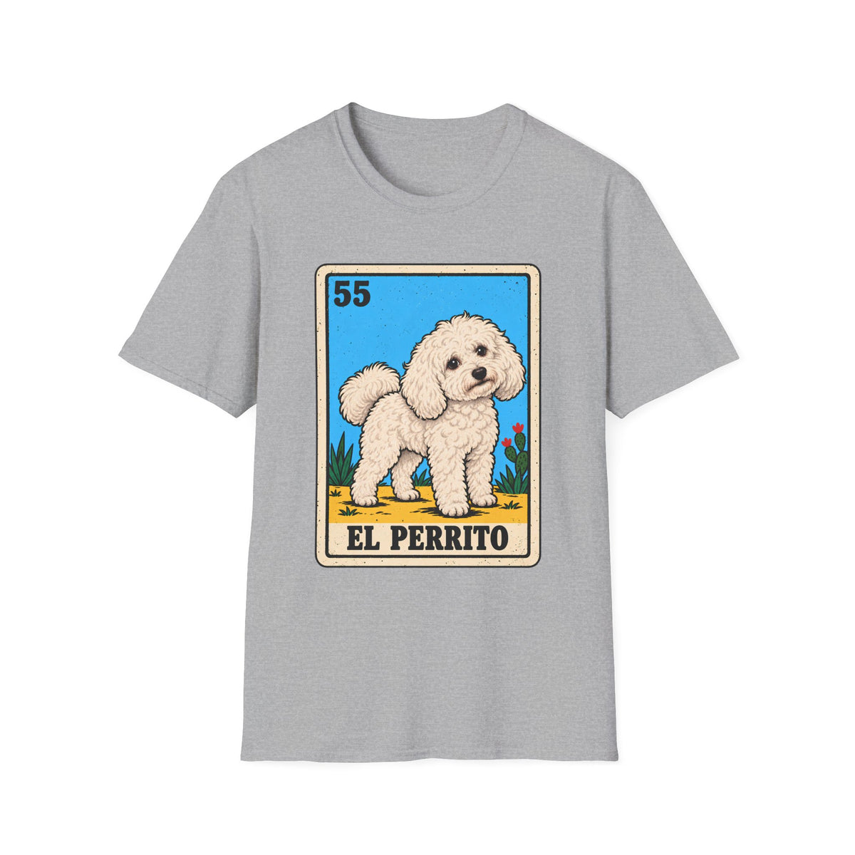 El Perrito Poodle Mexican Lotería T-Shirt