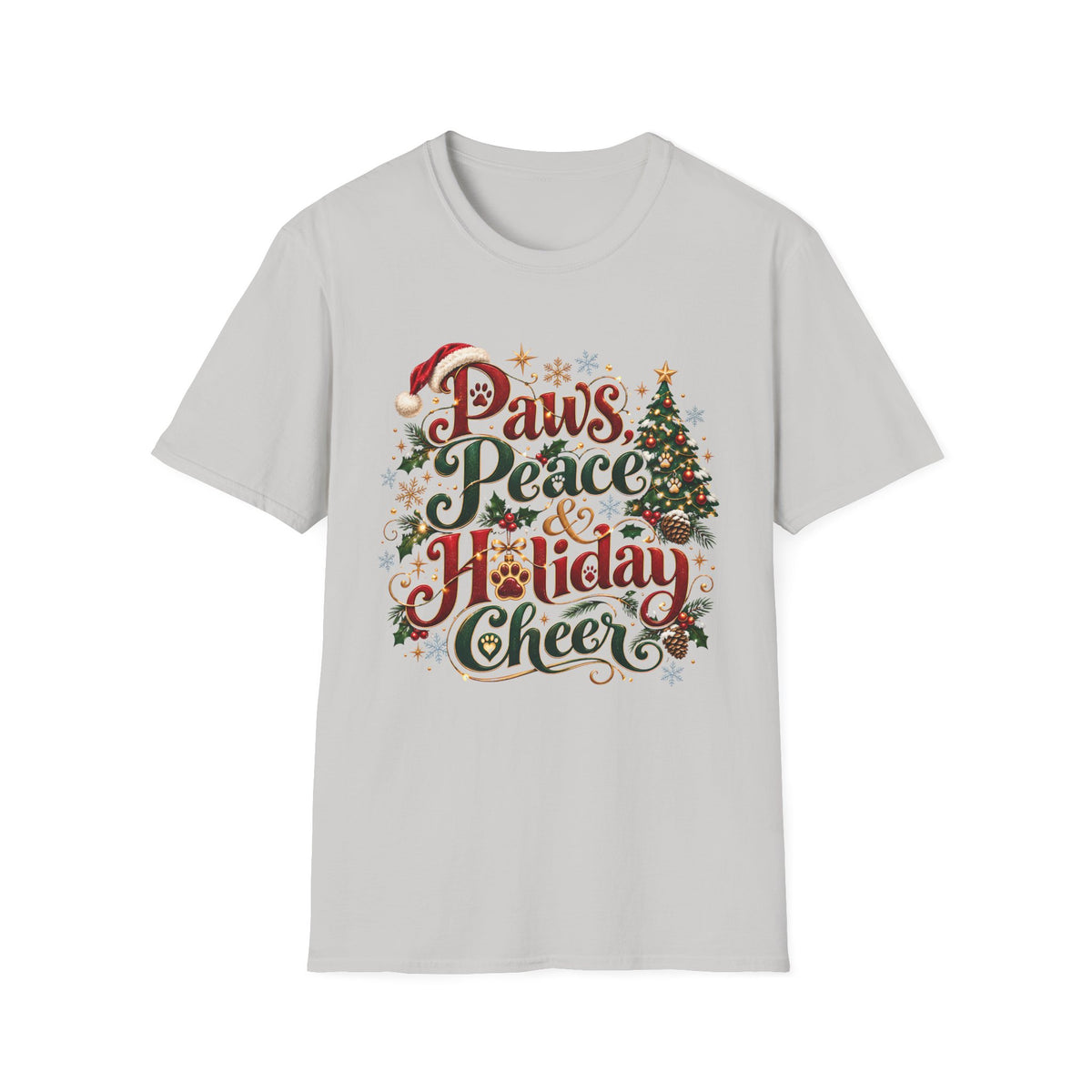 Paws Peace & Holiday Cheer T-Shirt